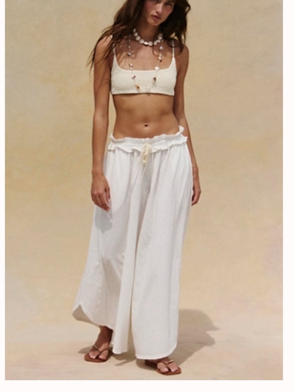 Free People Elara Pants, White, New!